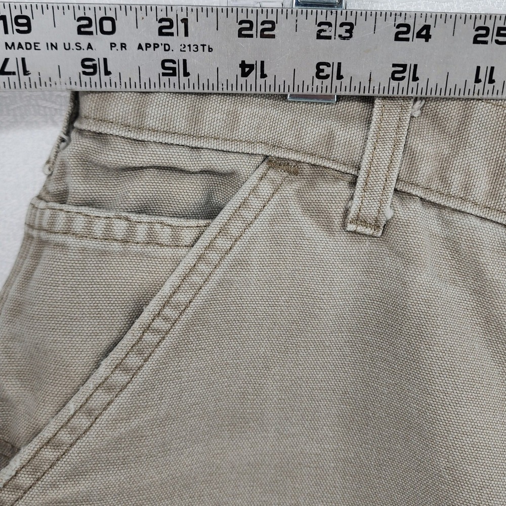 Carhartt 35x34 Tan B11 DES Canvas Work Carpenter Pants Dungaree Fit Heavy Duty - Picture 5 of 8